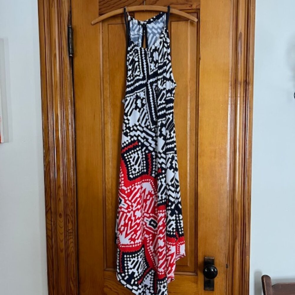 MSK Woman's Halter Dress  Retro 70’s Vibes Pattern